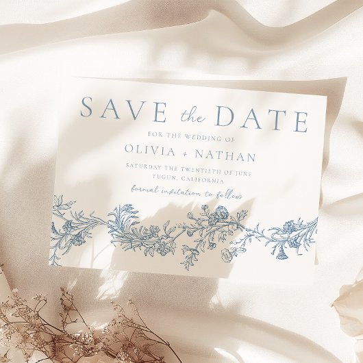  elegantie: Classic Floral Wedding Save The Date