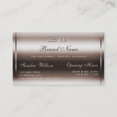 Elegantie Donker Roos Goud en Faux 3D Initialen No Visitekaartje (Achterkant)