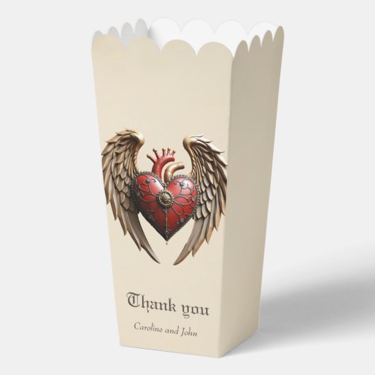  elegantie: een elegante klok en een elegant hart. bedankdoosjes (Voorkant)