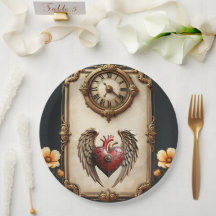 elegantie: een elegante klok en een elegant hart.