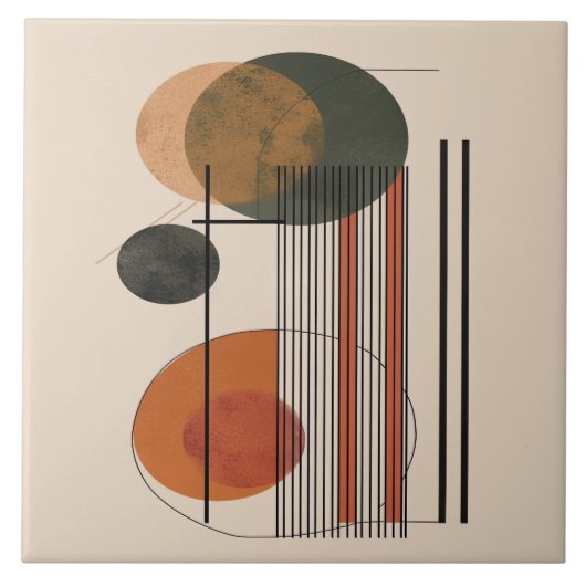 Elegantie Eenvoud Meetkundig Meesterschap Midden-E Tegeltje (Voorkant)