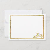 Elegantie eenvoudige witte gouden bloem Save The D Save The Date (Achterkant)