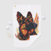 Elegantie en Canine Grace Duitse Herders Golfhanddoek (Insitu)