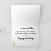 Elegantie en eenvoud. Zonnige verjaardagsgroeten Kaart (Binnen)