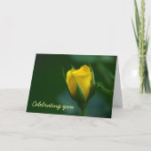 Elegantie en eenvoud. Zonnige verjaardagsgroeten Kaart (Voorkant)