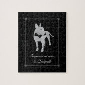 Elegantie Engels Bull Terrier zwart stropdas huisd Legpuzzel (Verticaal)
