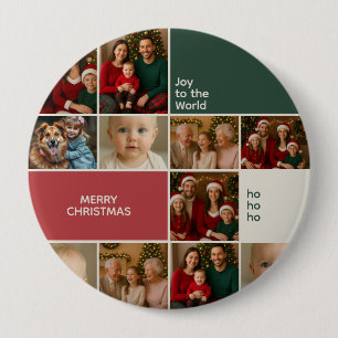 elegantie familie geschenk oudere collage Kerstmis Ronde Button 4,0 Cm