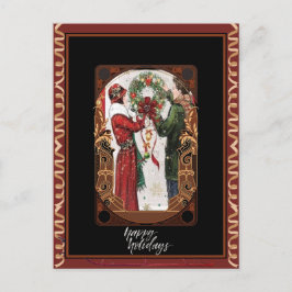  elegantie feestelijke krans liefhebbers briefkaart