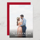 Elegantie | Feestelijke Rood | Verticale vakantief Feestdagenkaart (Voorkant / Achterkant)