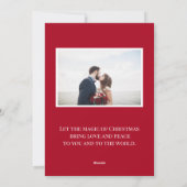 Elegantie | Festief Rood | Verticale feestdagen fo Feestdagenkaart (Achterkant)