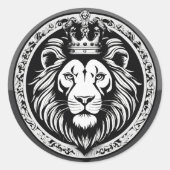 "Elegantie fladderen". Ronde Sticker (Voorkant)