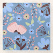 Elegantie Floral Delight Onderzetter (Voorkant)