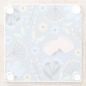 Elegantie Floral Delight Onderzetter (Achterkant)