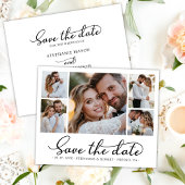 Elegantie Foto Budget Bruiloft Save The Date Kaart