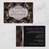  Elegantie Fractal Art Mini-uitnodigingen Informatiekaartje (Voorkant / Achterkant)