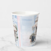 Elegantie Franse Café Bruiloftsshower Papieren Bekers (Links)