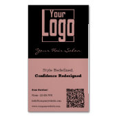 Elegantie Geherdefinieerde Professionele Kapsalon  Magnetisch Visitekaartje (Voorkant Verticaal)