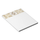  elegantie | Gold Pearl Jewel Emblem Floure Notitieblok (Schuin)