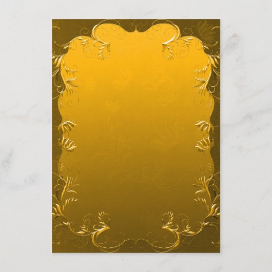  Elegantie Golden Wedding Details Informatiekaartje (Achterkant)