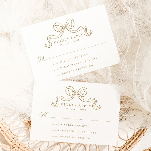  Elegantie Gouden Boog Bruiloft RSVP Informatiekaartje