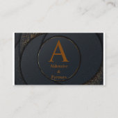 ELEGANTIE GOUDEN LUXE PROFESSIONEEL BEDRIJFSMERK VISITEKAARTJE (Voorkant)