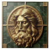 Elegantie in Absolutie Kruis op Marmer Met Verguld Tegeltje (Voorkant)