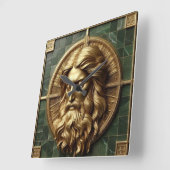 Elegantie in Absolutie Kruis op Marmer Met Verguld Vierkante Klok (Hoek)