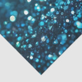 Elegantie in beweging: Aqua Seahorse op Aqua Bokeh Tissuepapier (Detail)