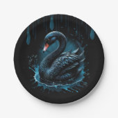 Elegantie in beweging, de zwarte zwaan, papieren bordje (Voorkant)