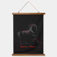 Elegantie in Beweging | Paard Typografie Kunst T-S