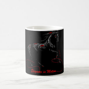 Elegantie in Beweging Paard Typografie Kunst T-S Koffiemok