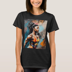Elegantie in beweging: Simone Biles T-shirt