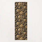 Elegantie in Beweging: Zwart & Goud Barok Bloemen Yogamat (Voorkant)
