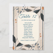 Elegantie in blauw en goud moderne zitplaatsen Kaa Kaart (Voorkant)