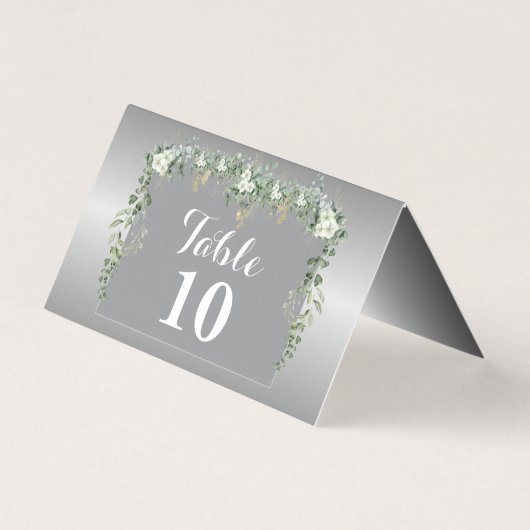 Elegantie in blauw en zilver gevouwen Kaart (Achterkant)