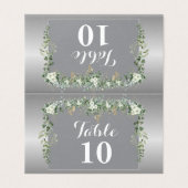 Elegantie in blauw en zilver gevouwen Kaart (Buitenkant ongevouwen)