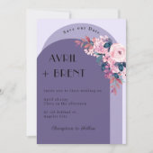 Elegantie in bloei: een bruiloft uitnodiging ontwe (Voorkant)
