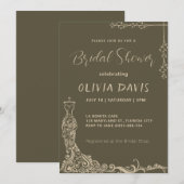 Elegantie in bloei: een uitnodiging voor een bruid (Voorkant / Achterkant)