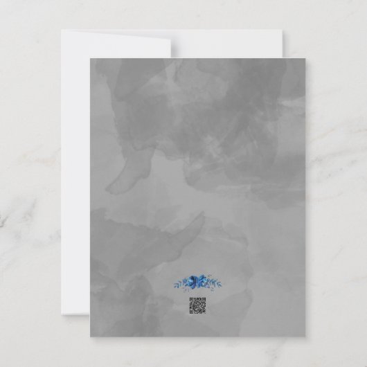 Elegantie in bloei: QR-code RSVP (Achterkant)