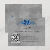 Elegantie in bloei: QR-code RSVP Kaartje (Voorkant / Achterkant)