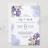 Elegantie in bloei - Waterverf Iris Kaart (Voorkant)