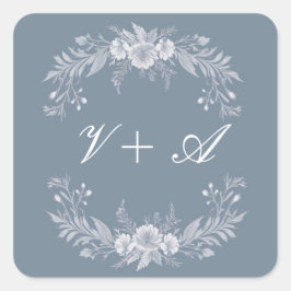 Elegantie in Bloemen Vierkante Sticker