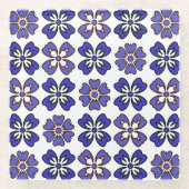 Elegantie in Blue Blooms Onderzetter (Voorkant)