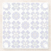 Elegantie in Blue Blooms Onderzetter (Achterkant)