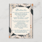 Elegantie in Blue & Gold Modern Enclosure Kaart (Voorkant)