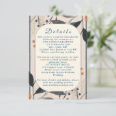 Elegantie in Blue & Gold Modern Enclosure Kaart (Staand voorkant)