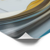 Elegantie in contrast Curly-Haired Woman Perfect Poster (Hoek)