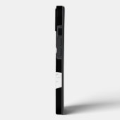 Elegantie in contrast: witte bloesems op zwart Case-Mate iPhone case (Achterkant / Links)