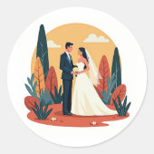 Elegantie in de Natuur Ronde Sticker (Voorkant)