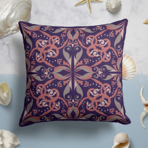 elegantie in diep violet kussen